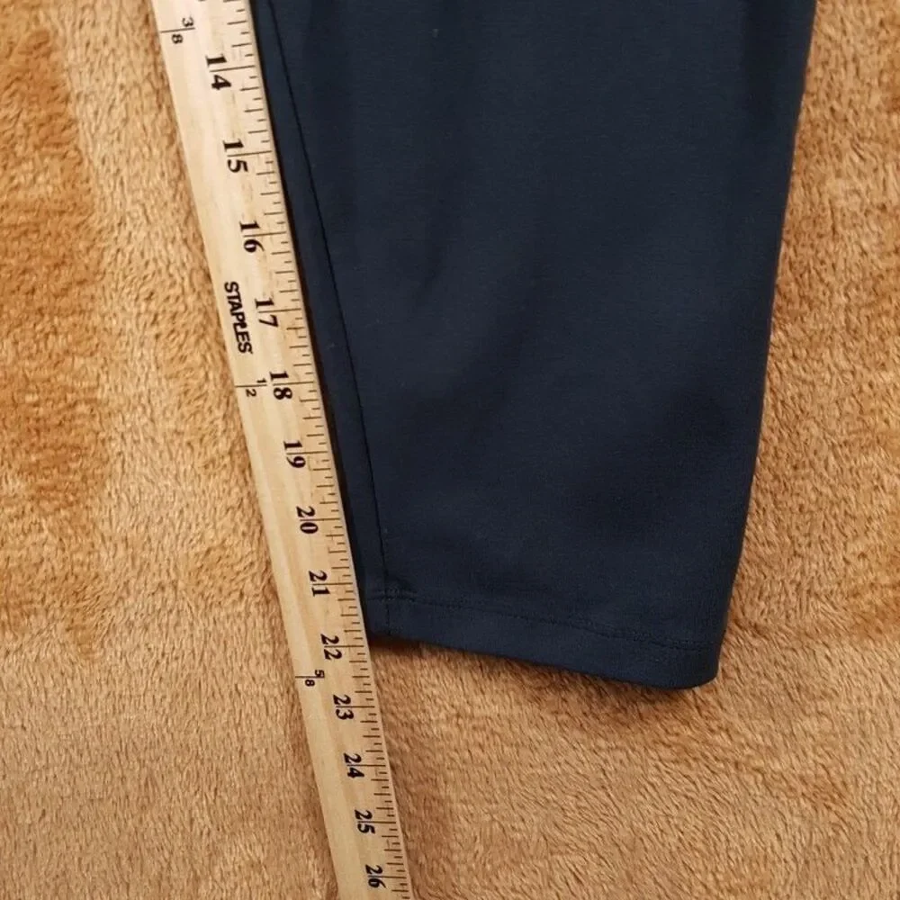 J CREW Leggings Womens XL Black Pull On Capri Stretch Cotton Blend